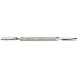 Caso Eurostil Doble Acero Inoxidable Empuja Cuticulas 1un
