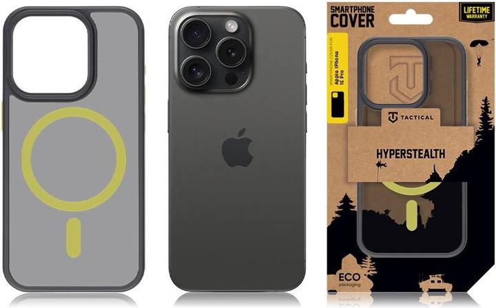Produktbild Tactical MagForce Hyperstealth 2.0 Cover for iPhone 15 Pro Black/Yellow (Apple iPhone 15 Pro)