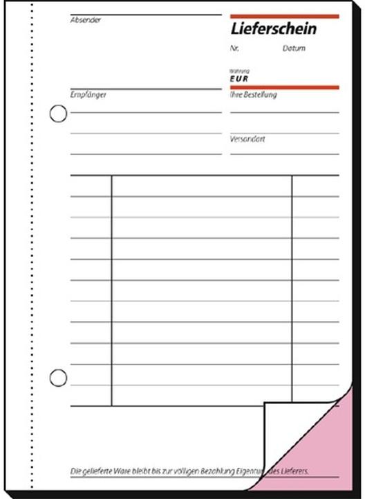 Produktbild Sigel Lieferschein (50x)