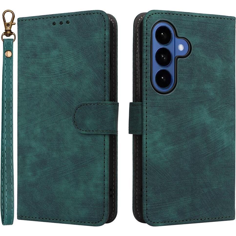 Cover-Discount Galaxy S26 - Ledertasche mit RFID Blocker (Samsung Galaxy S26), Cover smartphone, Verde