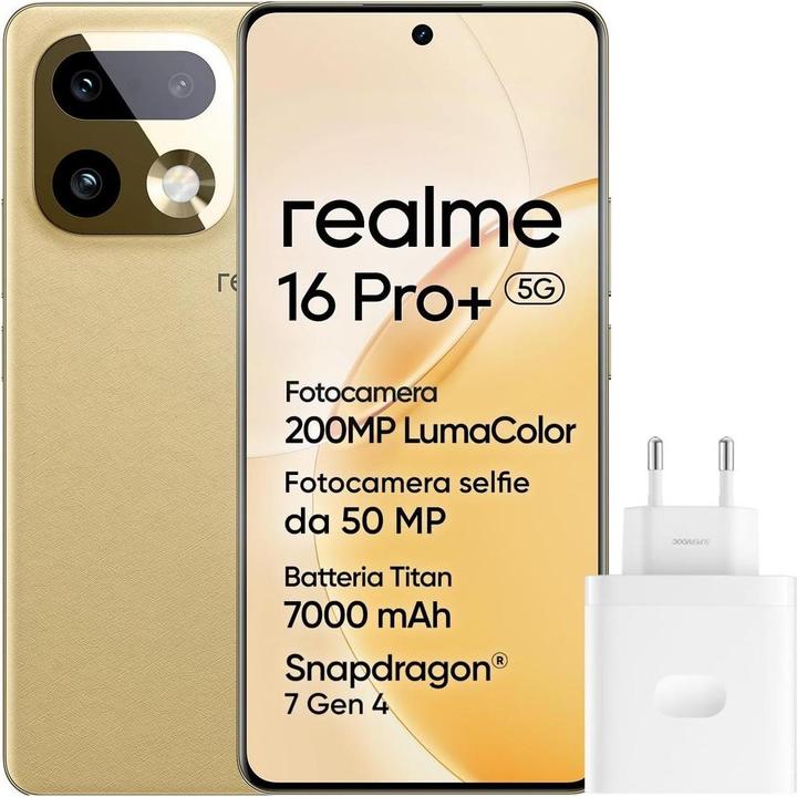 Produktbild realme 16 Pro+ (512 GB, Master Gold, 6.80", Dual SIM, 5G)