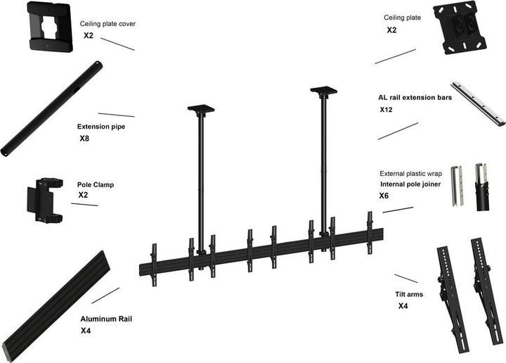 Actual product image Multibrackets M Ceiling Mount Pro MBC4X1U