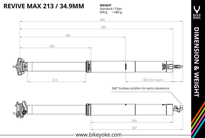 Image du produit BikeYoke Tige de selle Revive Dropper Post (ø34.9 mm/213 mm) (34.90 mm)