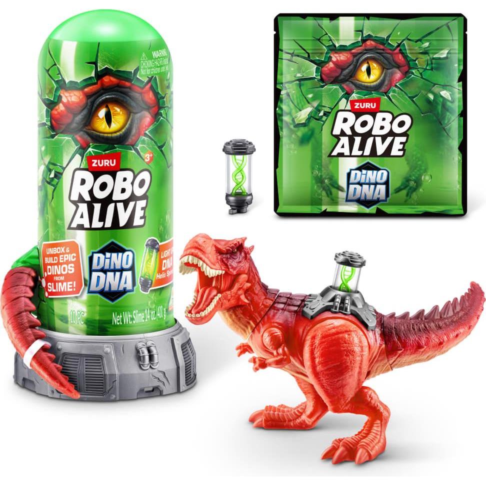 Roboalive ROBO ALIVE-DINO DNA-DINO DNA PLAYSET,S1,TUBE,8PC