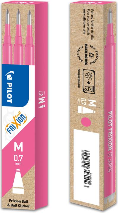 Produktbild Pilot FriXion Refill Set à 3 (3 Stück, Pink, 0.35 mm)