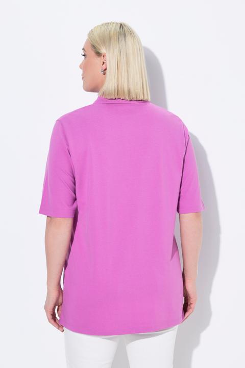 Produktbild Ulla Popken Poloshirt, Piqué, Polokragen, Samt-Knopfleiste, Halbarm (58)