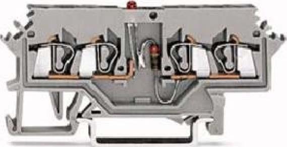 Produktbild Wago LED-Klemme 5 mm Zugfeder Belegung: L Grau 280-624/281-434 100 St.