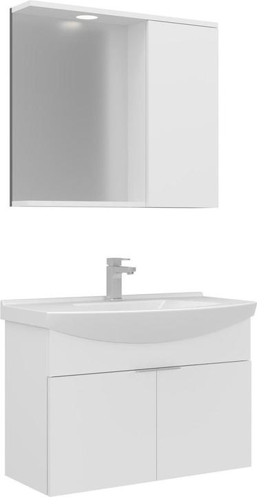 Produktbild Homitis Purus 80 Bathroom Cabinet With Sink & Mirror Set (2 Pieces)