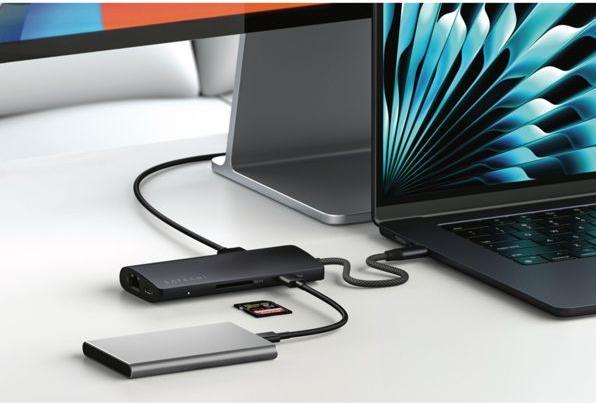 Image du produit Satechi USB- C multiport 8k avec Ethernet (USB-C, 8 Ports)