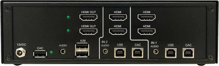 Actual product image Eaton TIPPLITE Secure KVM Switch 2-Port Dual Head HDMI to HDMI 4K NIAP PP 4.0 Audio CAC TAA