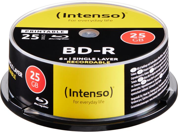 Actual product image Intenso 1x25 BD-R 25GB printable 6x Speed, Cakebox (25 x)