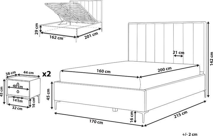 Actual product image Beliani Sezanne (160 x 200 cm)