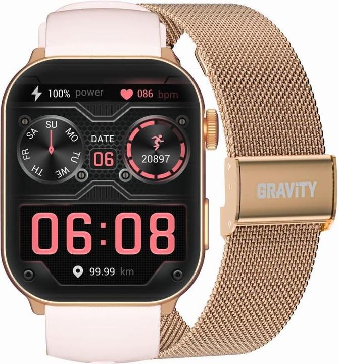 Actual product image Gravity SMARTWATCH UNISEX GT28-6 - ROZMOWY BLUETOOTH, DODATKOWY PASEK (sg037f) (40 mm)