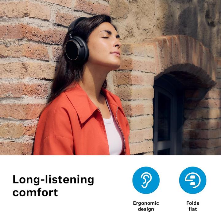 Image du produit Sennheiser Casque sans fil avec dongle Bluetooth, réduction de bruit hybride et autonomie 50 heures (50 h, Sans fil)