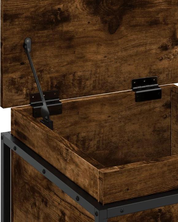 Image du produit vidaXL Coffre de rangement Couvercle Coffre à jouets Coffre à coussins Chêne fumé