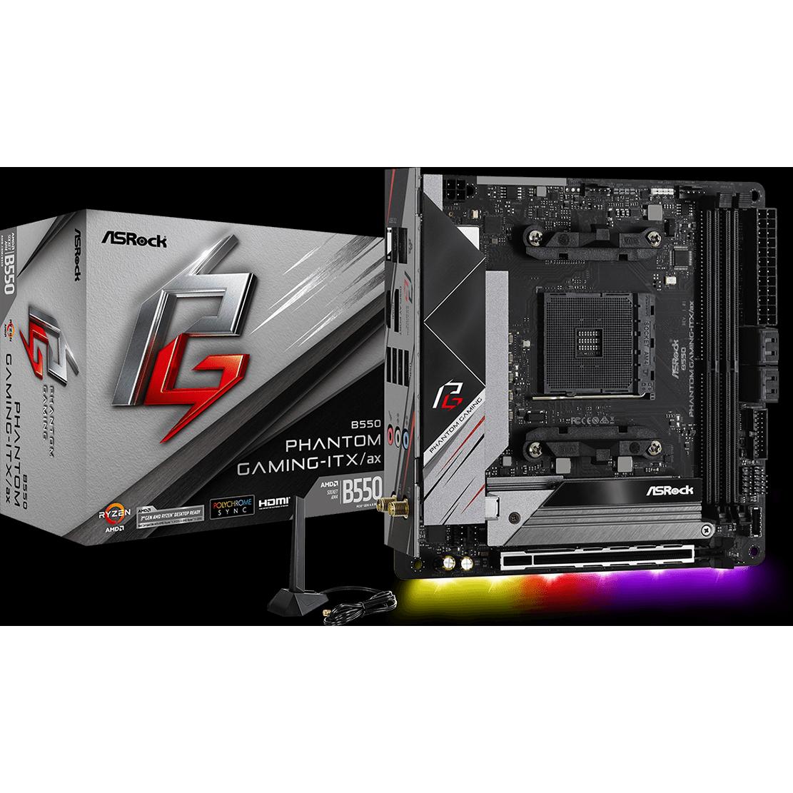 AsRock B550 Phantom Gaming ITX (AM4, AMD B550, Mini-ITX), Mainboard