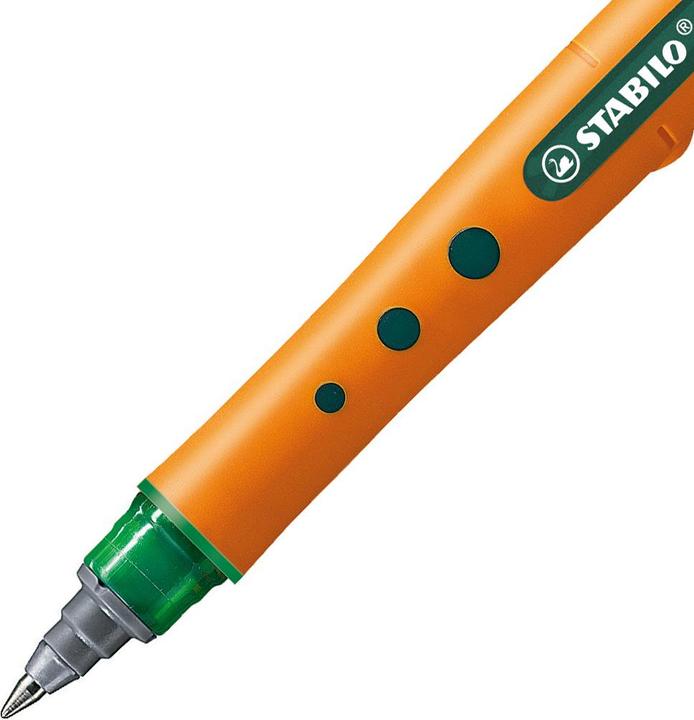 Actual product image STABILO Rollerball pen worker fine, green line width: 0.3 mm, cap with clip, non-slip surface (10x)
