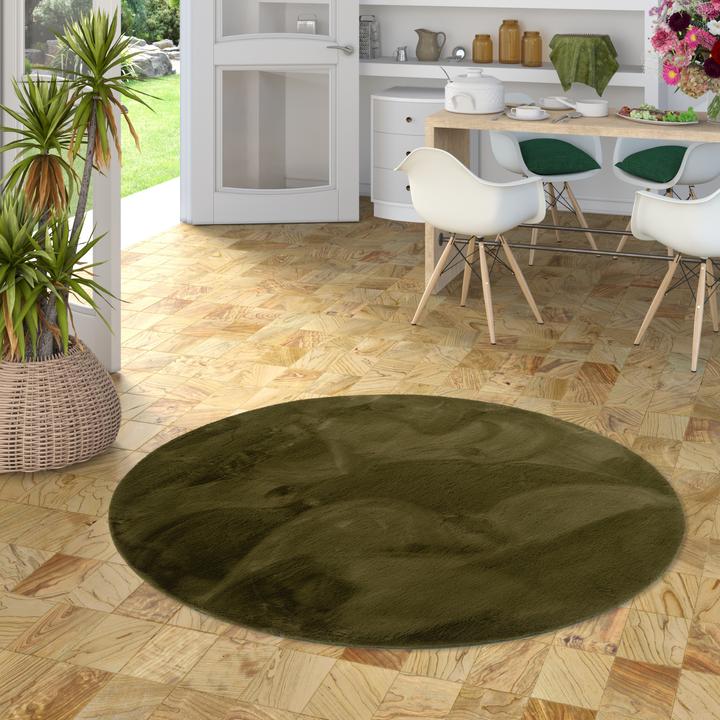 Image du produit Pergamon Tapis de luxe en fourrure Super Soft Plush Rond (160 x 160 cm)