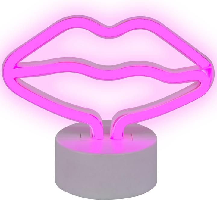 Image du produit Beliani Néon LED Personnage décoratif bouche rose 15 cm FLORA (300 lm)
