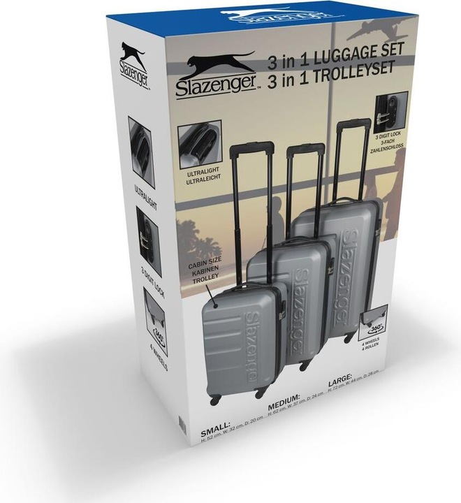 Produktbild Slazenger Trolley Set 18/22/26" ABS 3pcs (Handgepäck (bis 50l), M (50 - 90l), L (90 - 115l))