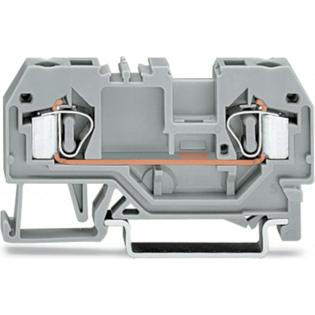 Wago DIN RAIL 2 LEADS 4MM2, Accessori di elettronica + Alloggiamento, Grigio