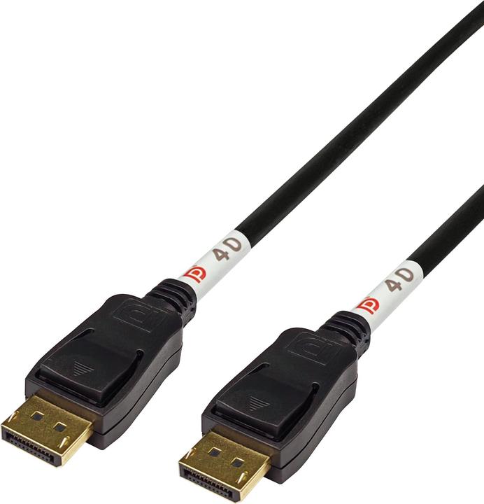 Actual product image Deltaco DP40-1010 DisplayPort cable Black (1 m, DisplayPort, 2.1)