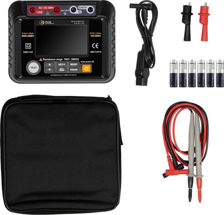 Image du produit PCE Instruments Appareil de mesure de l'isolation (CAT III 1000V, CAT IV 600V)