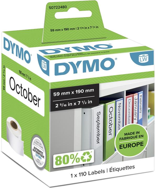Produktbild Dymo 99019S0722480 DirectLabel-Etiketten Folder 110 Seiten 190mm x 59mm