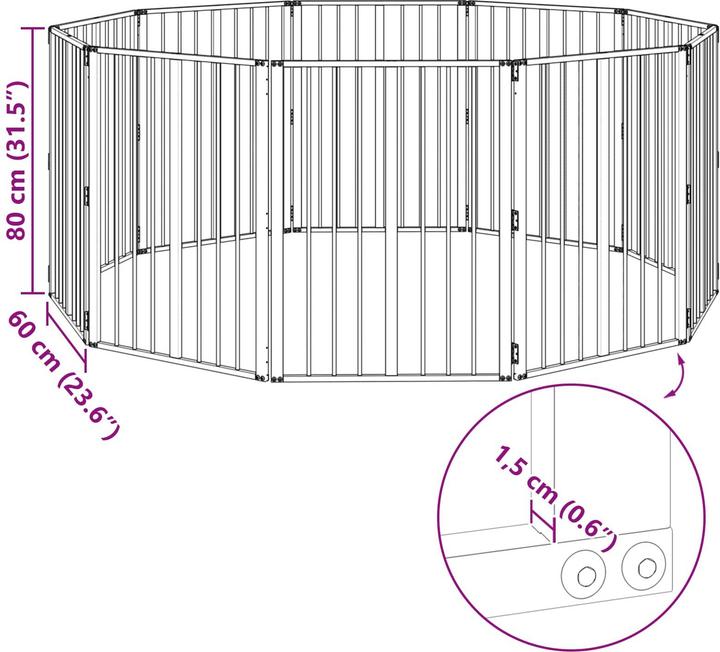 Produktbild vidaXL Hundeghege (Hundezwinger)