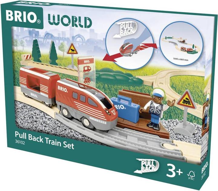 Produktbild Ravensburger BRIO World – 36102 Zugset mit Rückziehmotor | Zugset-Zubehör für Kinder ab 3 Jahren