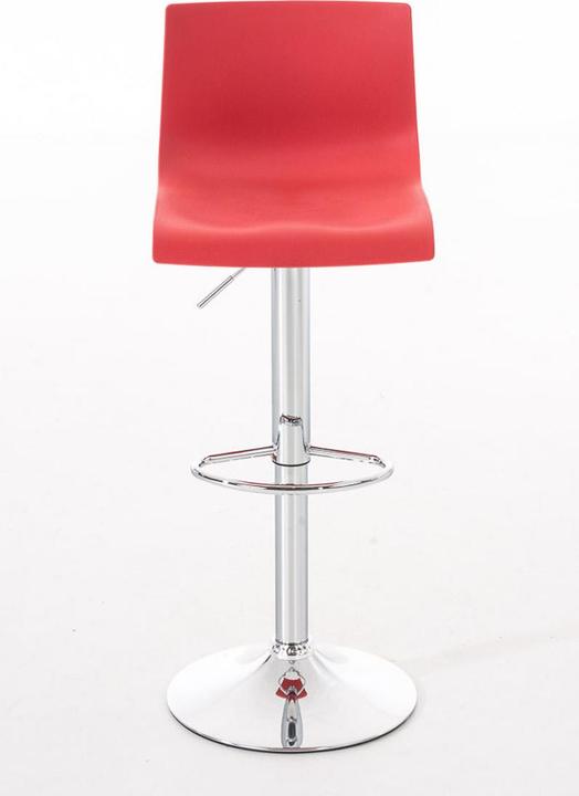 Produktbild CLP 2er Set Barhocker Hoover Kunststoff chrom, rot