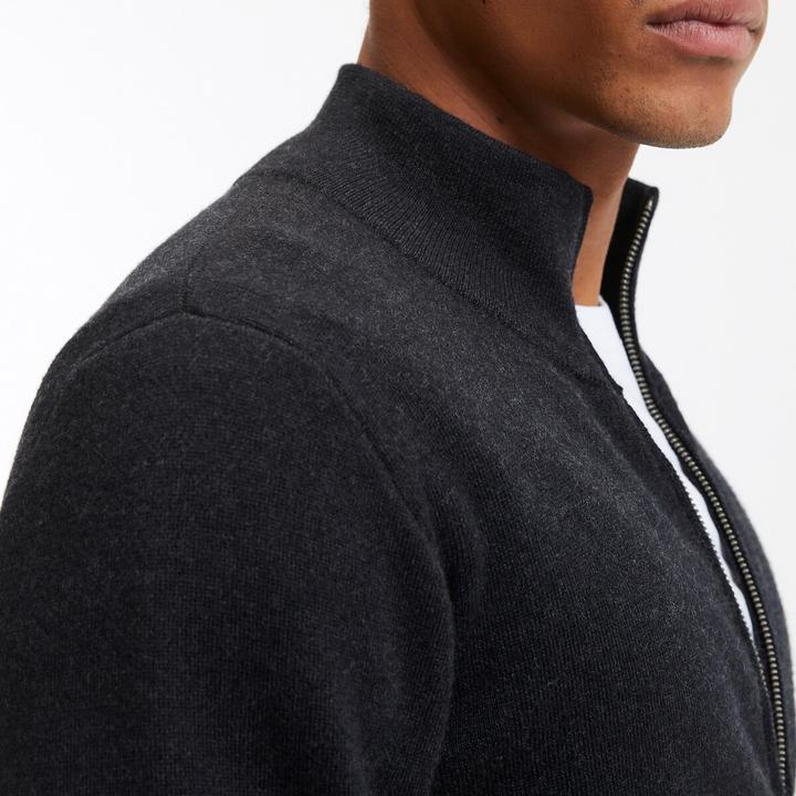 Actual product image La Redoute Collections Signature Merino Wool Cardigan with Zipper (L)