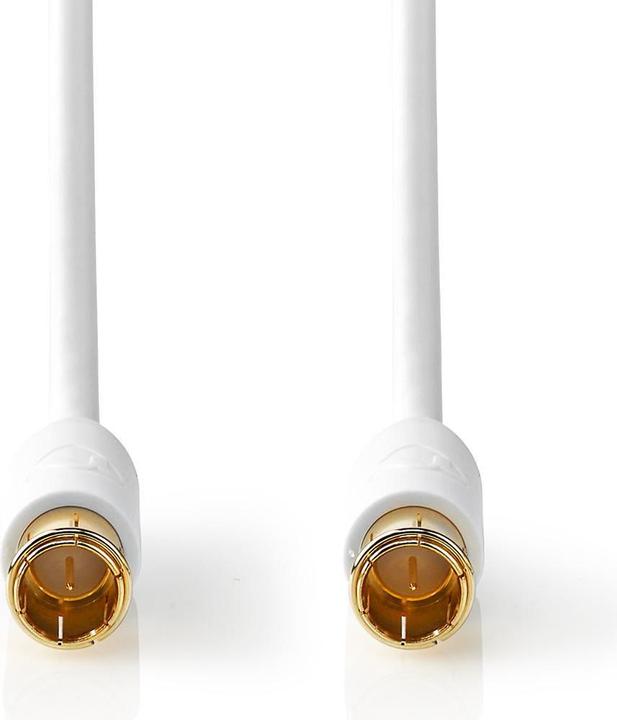 Produktbild Nedis Satelliten- und Antennenkabel - F-Schnellstecker - 10 m - rund - 75 Ohm - PVC/Metall - Weiss (75 dB, Antennenkabel)