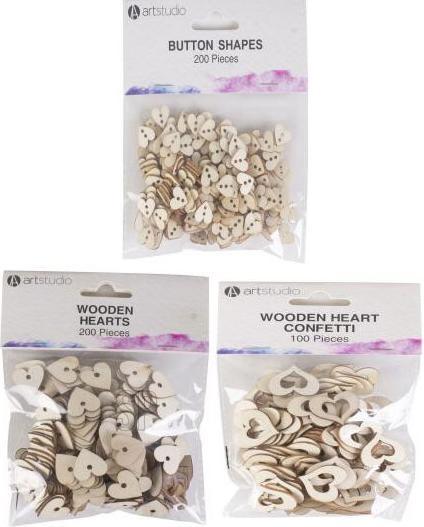 Image du produit Décoration de coeurs en bois