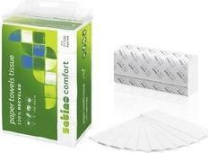 Actual product image Wepa Towel paper Comfort, 206 x 240 mm, Z-fold, bright white 2-ply, made of 100% recycled paper, with (1 x)