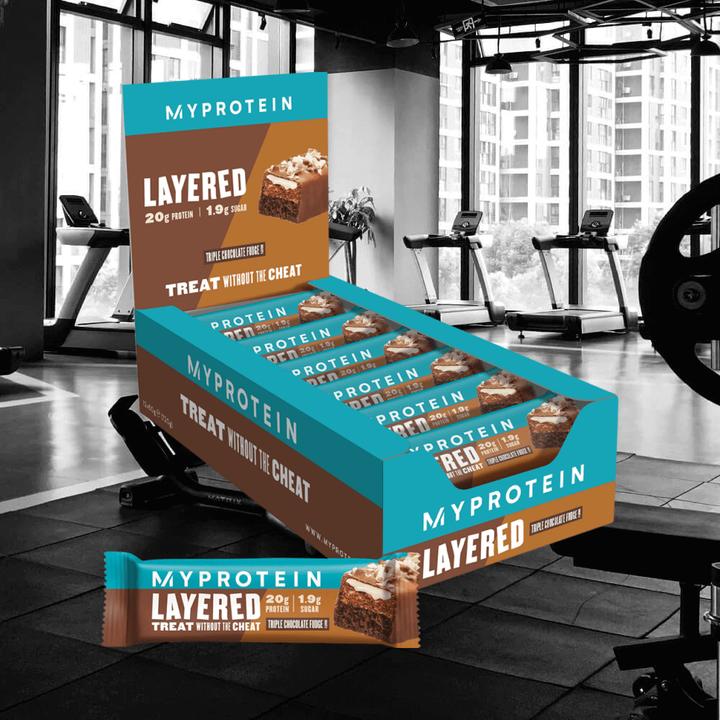 Actual product image MyProtein Retail Layered Bar (12 x 60G) (Triple Chocolate Fudge, 12 pcs., 720 g)