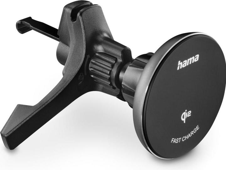 Actual product image Hama Kabelloses Qi2-Ladegerät, induktives Schnellladen im Auto, 15 W, Schwarz