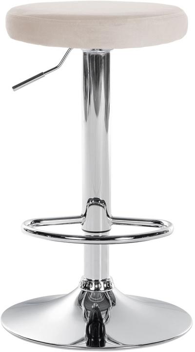 Produktbild Swisshandel24 2er Set Barhocker Ponte Samt chrom, creme