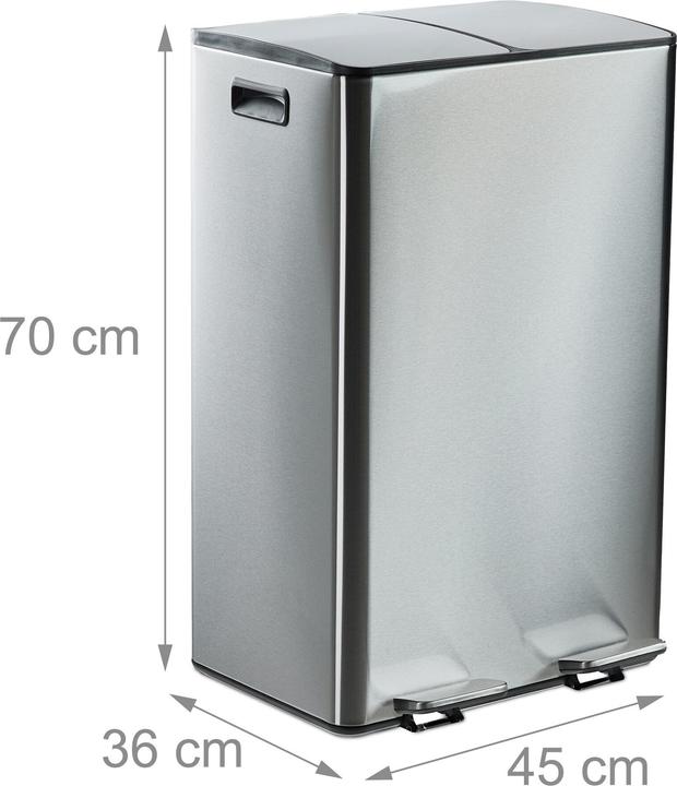 Produktbild Relaxdays Mülleimer 2 x 30 Liter (60 l)