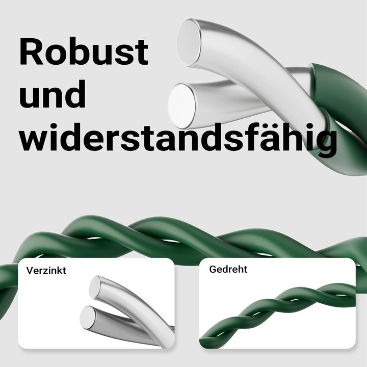 Produktbild Wiltec Gartenzaun 0,65x10m Maschendrahtzaun Stahl PVC-beschichtet Drahtzaun