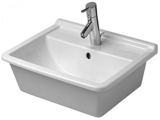 Productafbeelding Duravit Inbouwwastafel STARCK 3 m ÜL HLB 560x460mm 1 kraangat wit WG (460 mm, 560 mm)