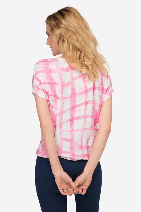 Produktbild Laurasøn T-Shirt, oversized, Karoverlauf, Rundhals, Halbarm (M)
