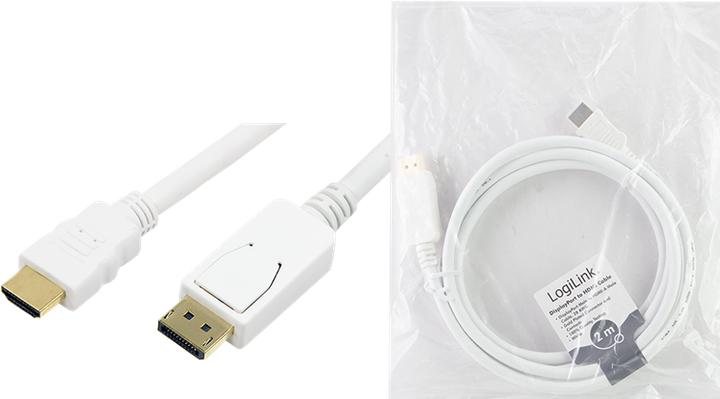 Produktbild LogiLink DisplayPort — HDMI (Typ A) (2 m, DisplayPort, 1.1)