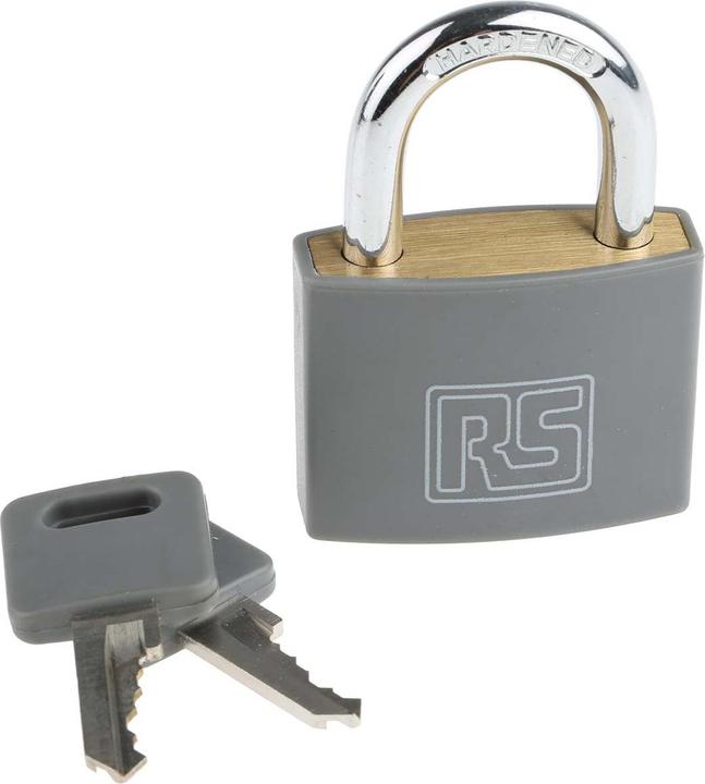 Produktbild RS PRO Grey Plastic Coated Brass Padlock