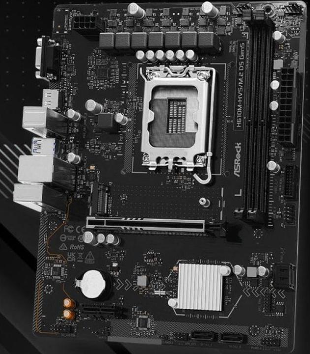 Productafbeelding AsRock MB Intel 1700 H610M-HVS/M.2 D5 GEN5 (LGA 1700, Intel H610, mATX)
