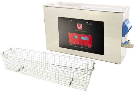 Rs Pro Roestvrijstalen ultrasoon bad 10L, 400W, 550mm x 165mm x 310mm (10000 ml)