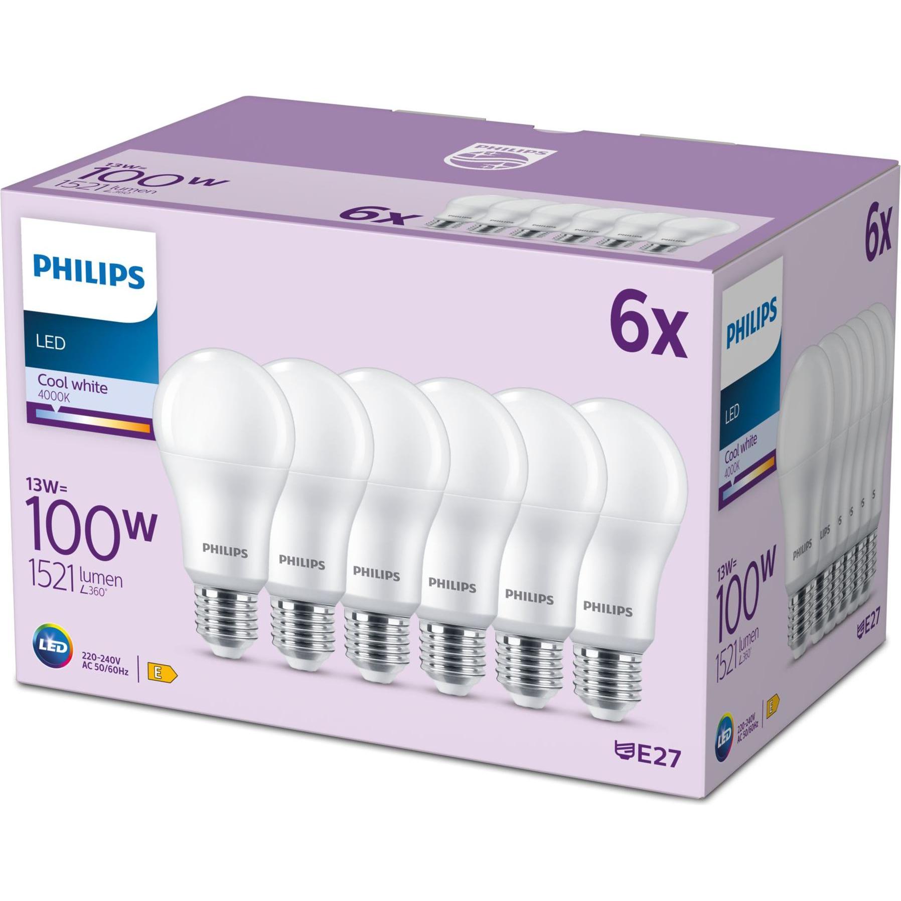Thumbnail - Philips, Leuchtmittel, LED Bulbs (E27, 13 W, 1521 lm, 6 x, E)