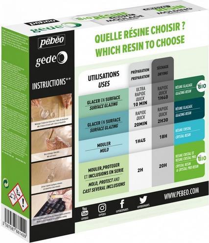 Image du produit Pebeo Kit Resine Cristal Bio (300 ml)