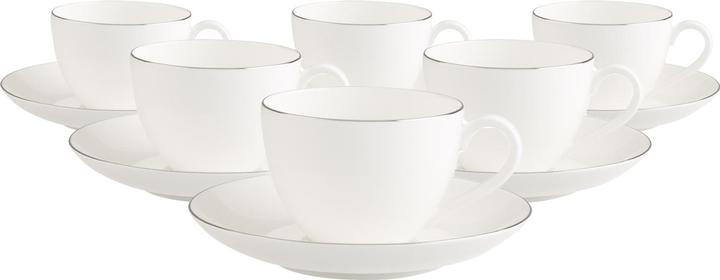 Produktbild Villeroy & Boch Anmut Platinum No.1 Kaffeetassen mit Untertassen (150 ml, 6x)