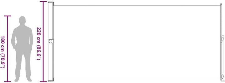 Produktbild vidaXL Seitenmarkise (5 m)